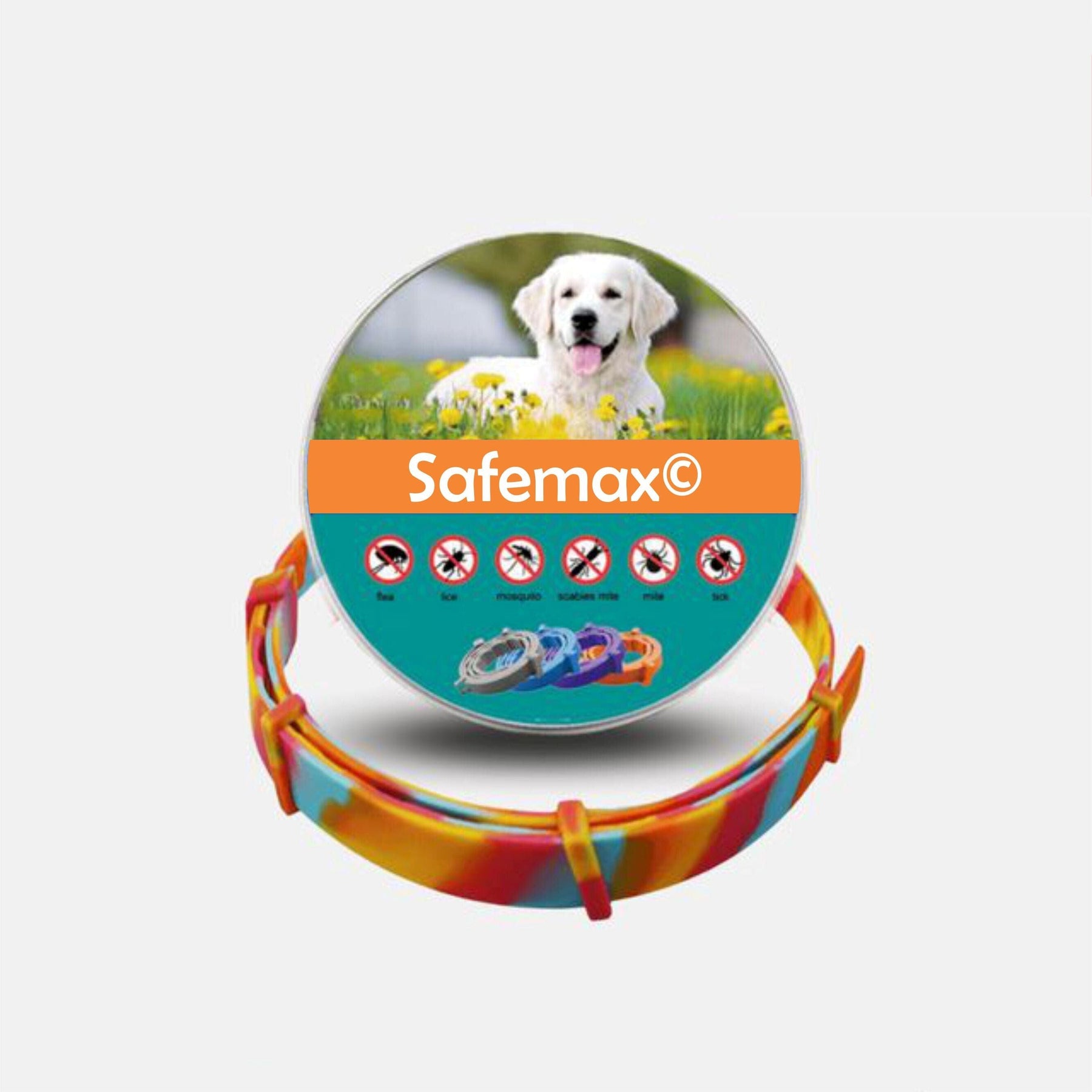 Coleira Anti Pulgas - 8 Meses de Proteção - SafeMax Cães