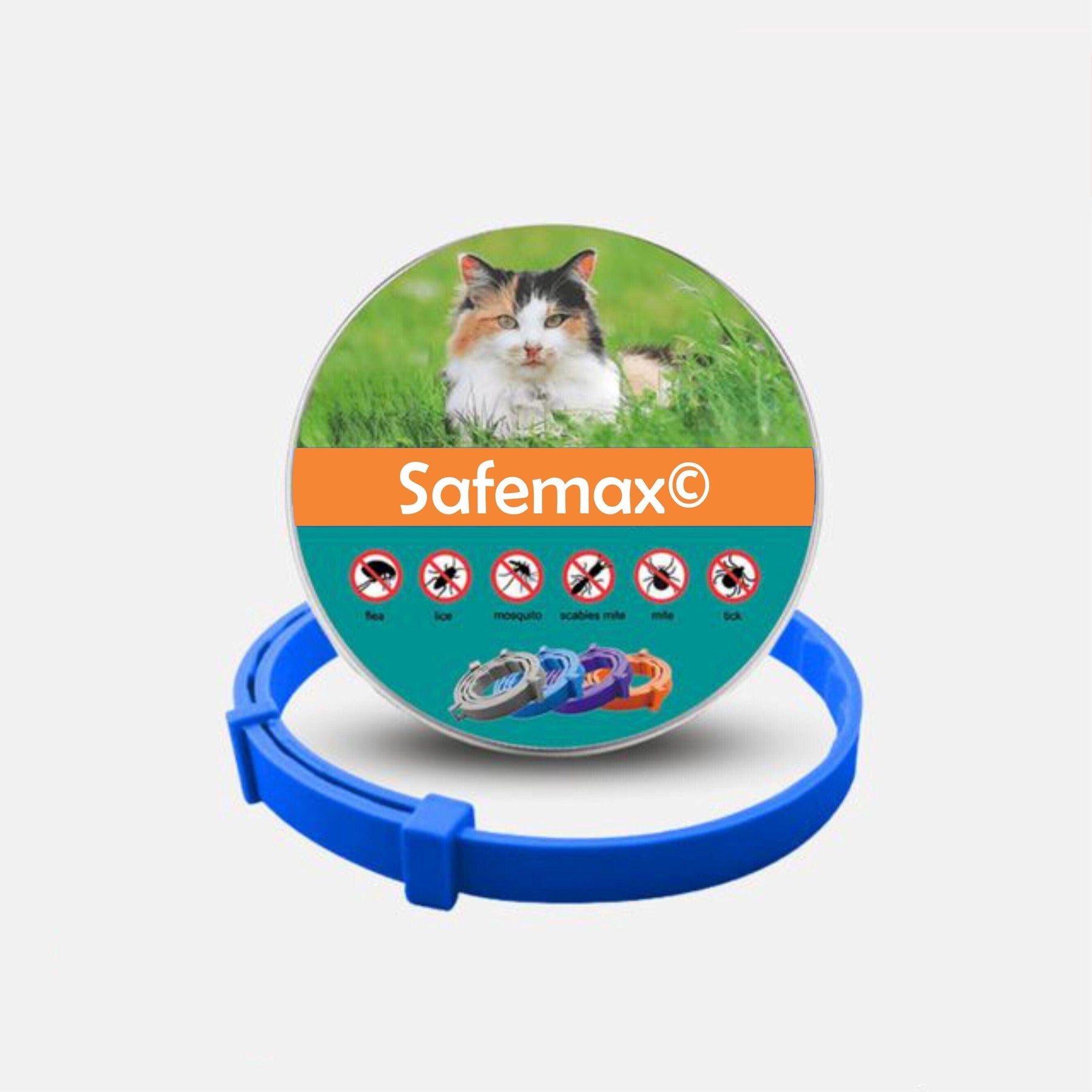 Coleira Anti Pulgas - 8 Meses de Proteção - SafeMax Gatos