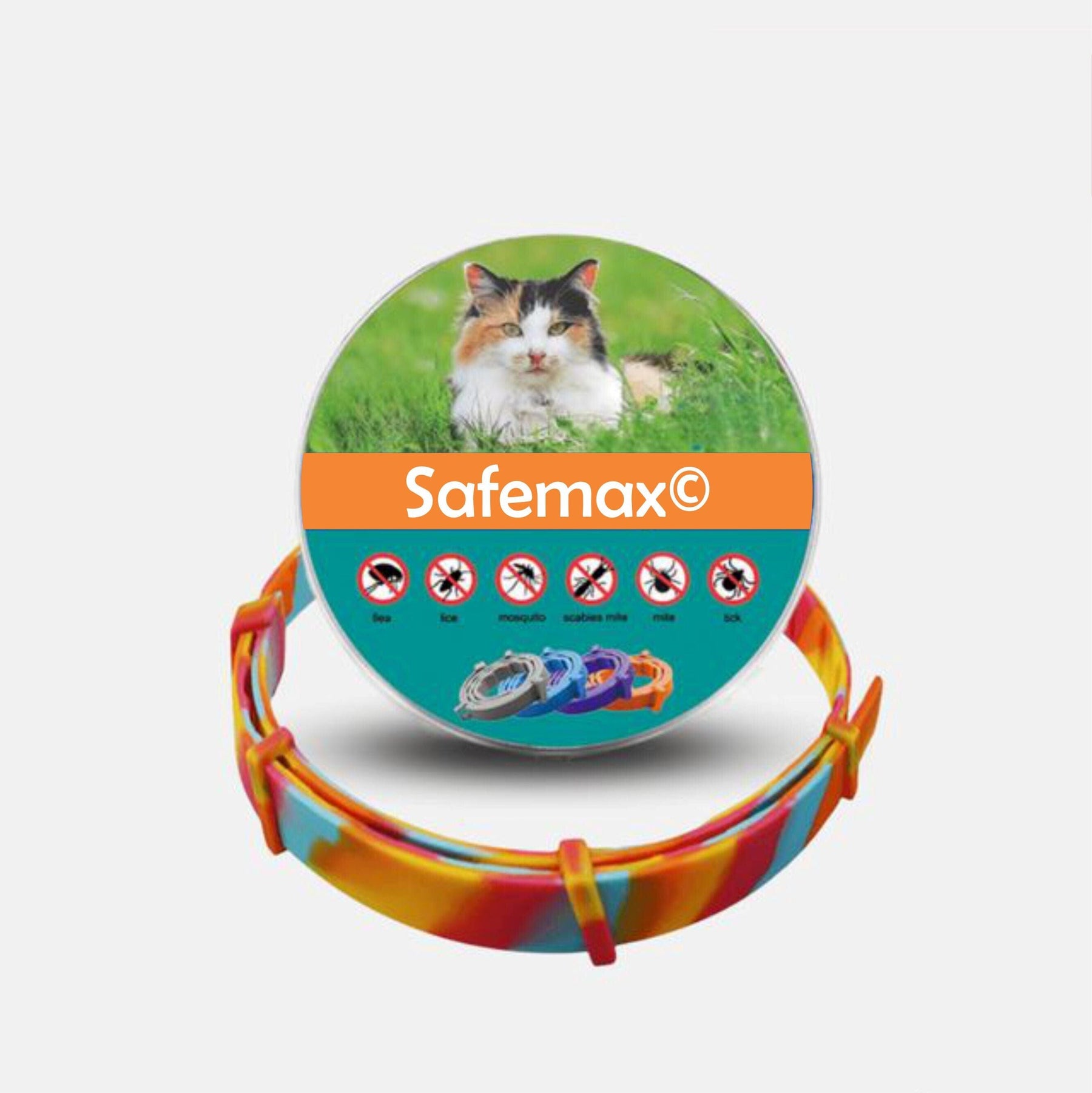 Coleira Anti Pulgas - 8 Meses de Proteção - SafeMax Gatos