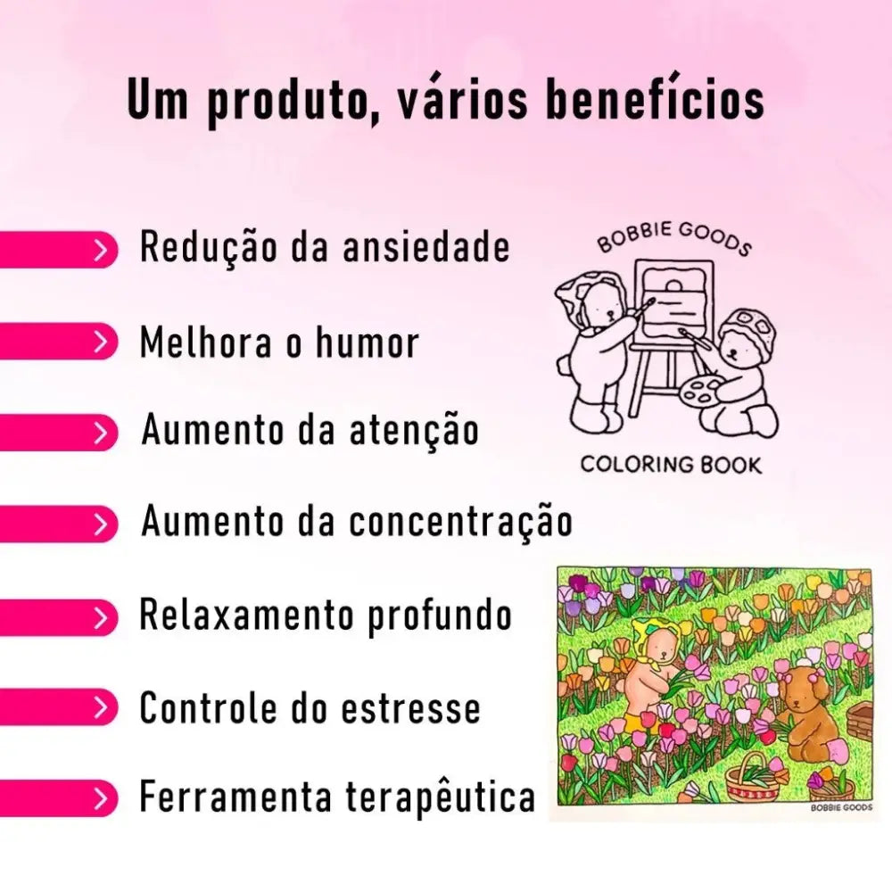 Livro Bobbie Goods para Colorir 50 Folhas - Dumas Shop