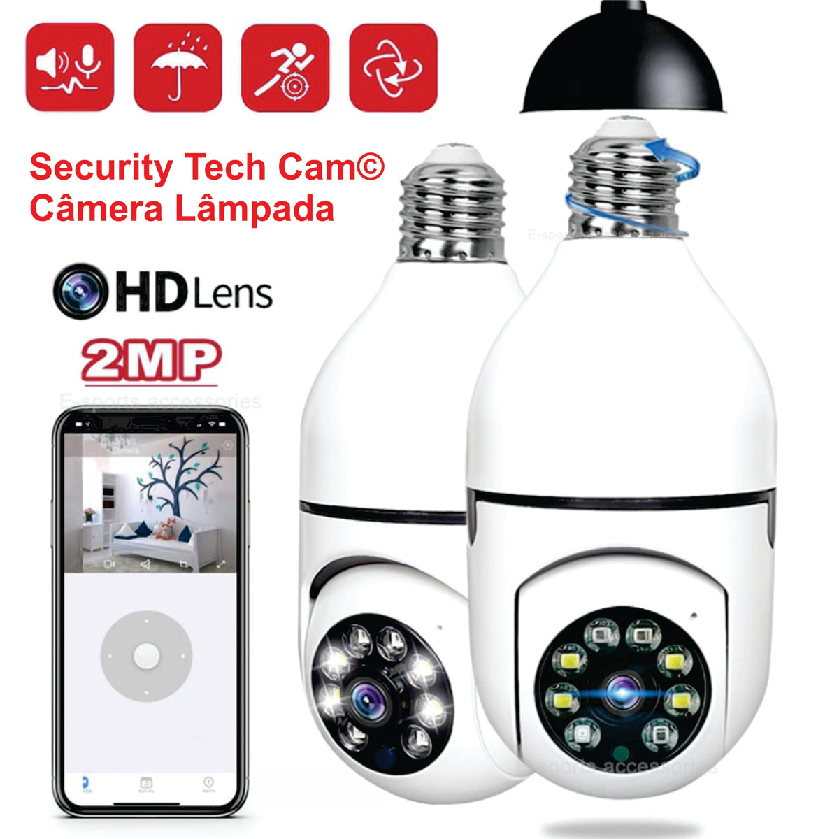 Câmera de Segurança sem Fio - Security Tech Cam© - Dumas Shop