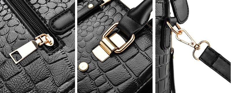 Bolsa Couro Gold Alligator®