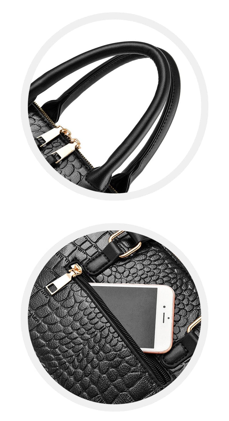 Bolsa Couro Gold Alligator®