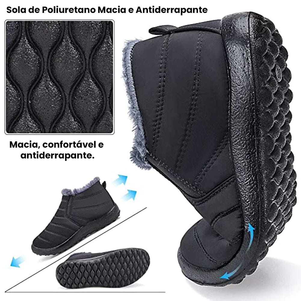 Bota de Inverno Casual Impermeável e Aveludada - WinterBoots©