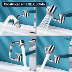 Extensor de Torneira Giratório 360° com 2 Modos de Jato + Adaptadores Multi Rosca