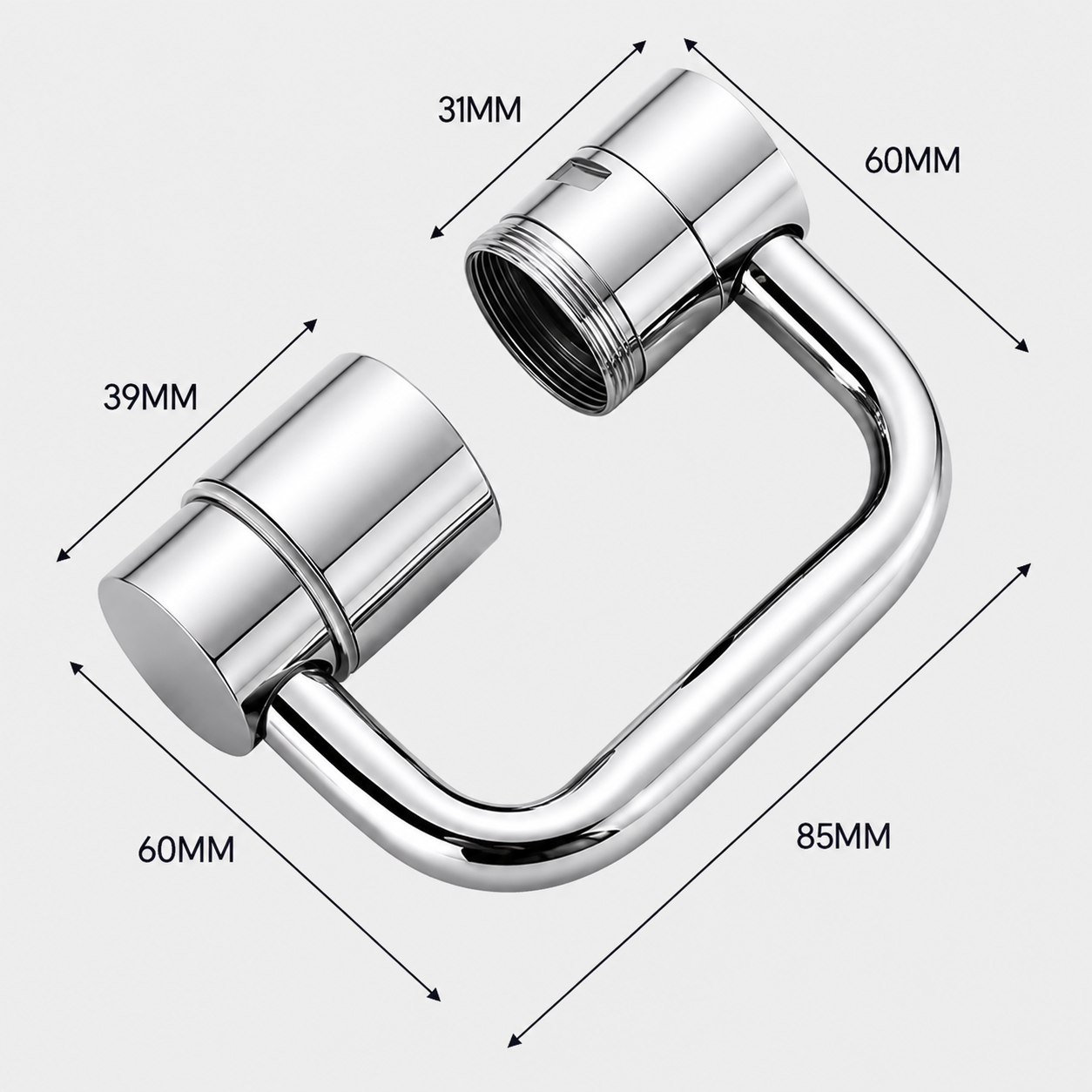 Extensor de Torneira Giratório 360° com 2 Modos de Jato + Adaptadores Multi Rosca