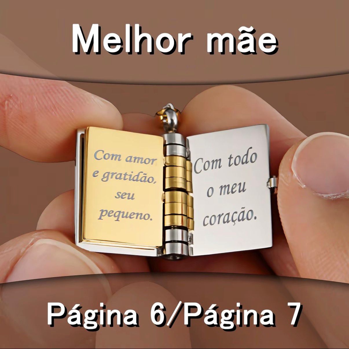 Colar de Livro para Dias das Mães - Dumas Shop