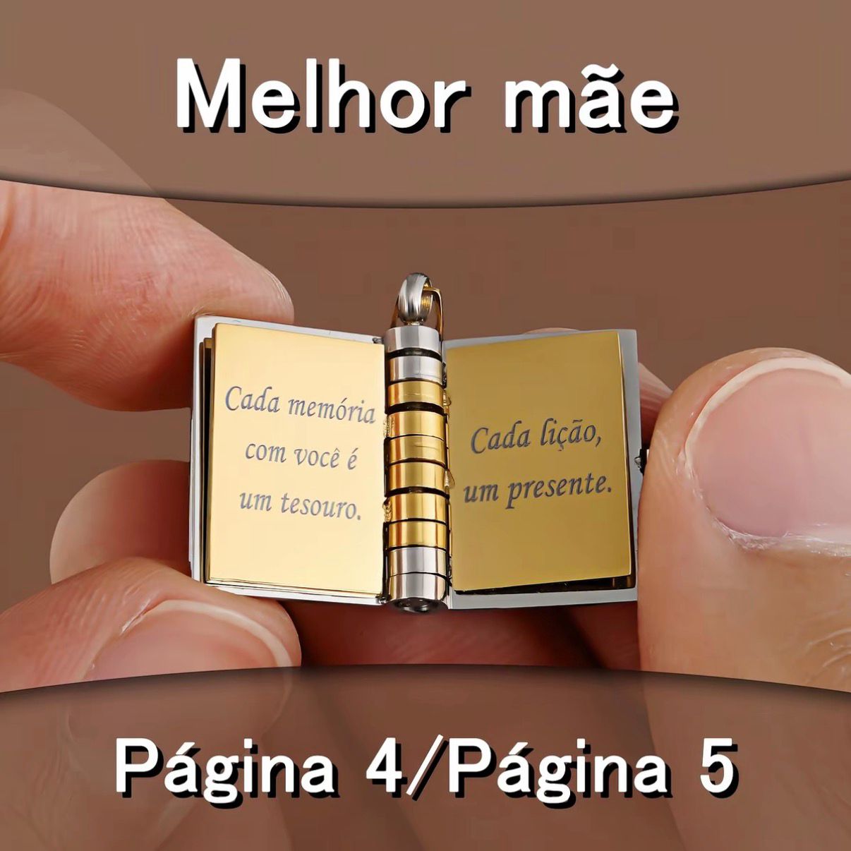 Colar de Livro para Dias das Mães - Dumas Shop