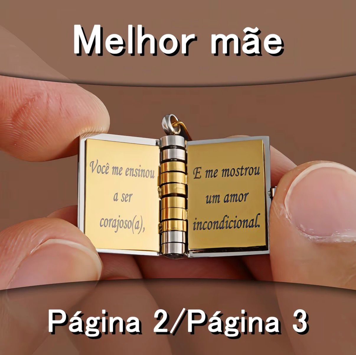 Colar de Livro para Dias das Mães - Dumas Shop