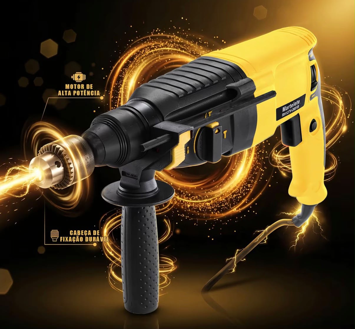 Martelete Perfurador Rompedor Brushless SDS Plus BIVOLT Brushless com  Maleta