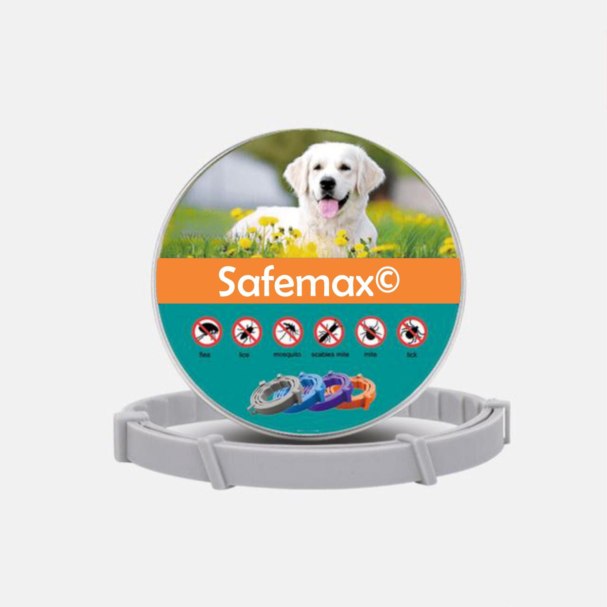 Coleira Anti Pulgas - 8 Meses de Proteção - SafeMax Cães
