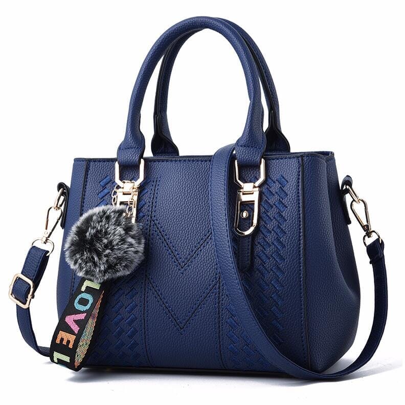 Bolsa Couro Lovely Azul Royal