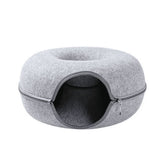 Brinquedo/Cama Rosquinha para Gatos Cinza Claro