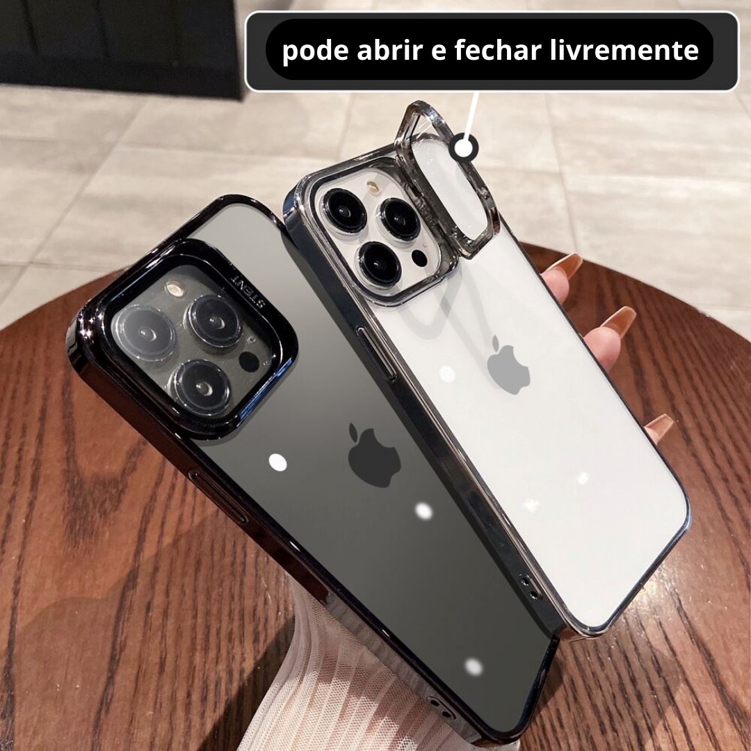 Case Para Iphone com de Proteção Lente Dobrável - GlassMax© 