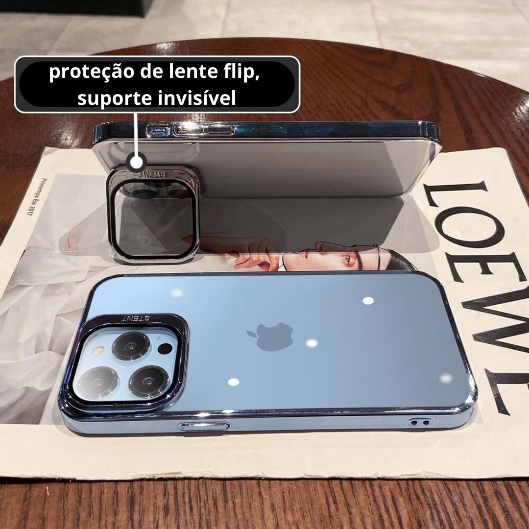 Case Para Iphone com de Proteção Lente Dobrável - GlassMax© 