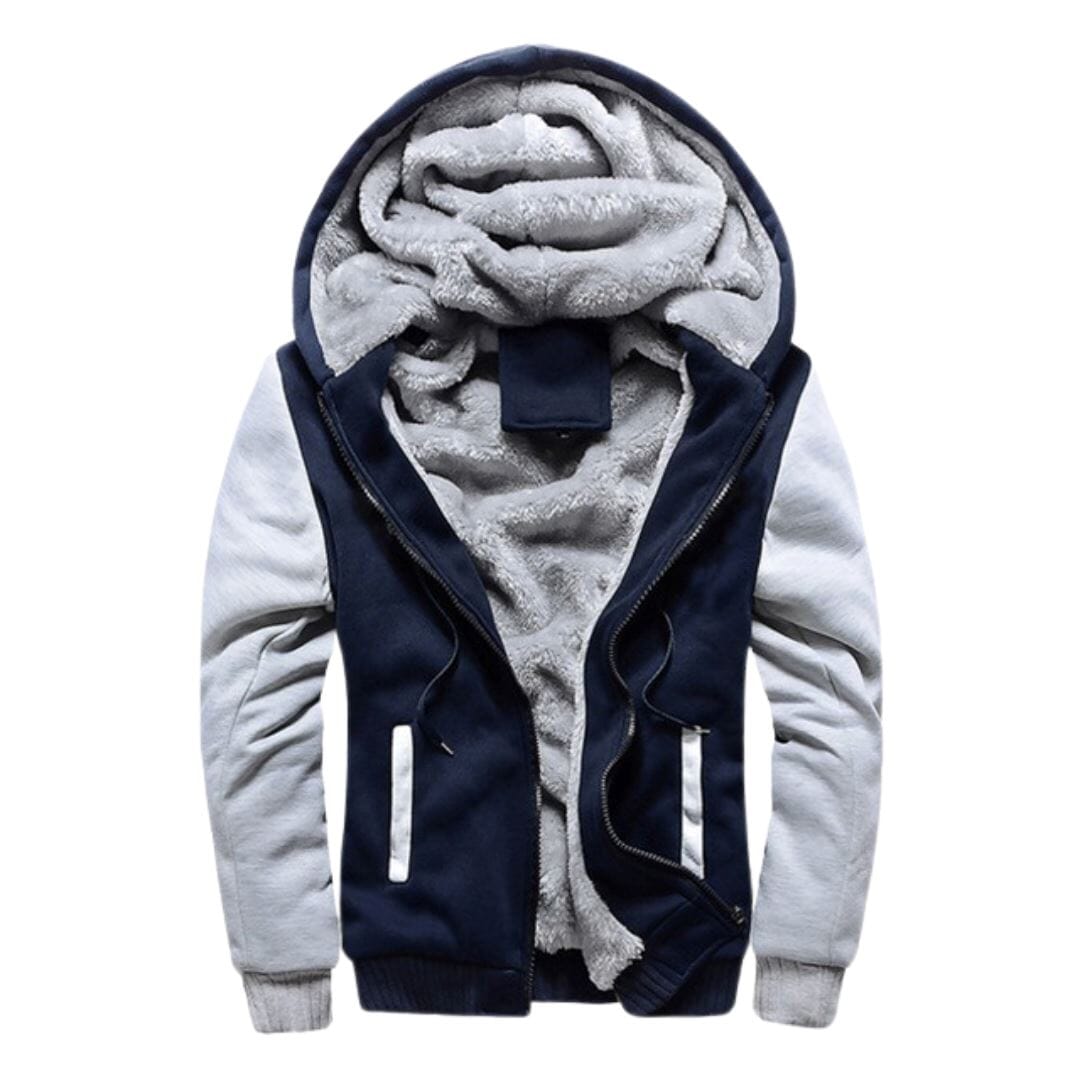 Jaqueta Masculina de Inverno com Fleece Azul