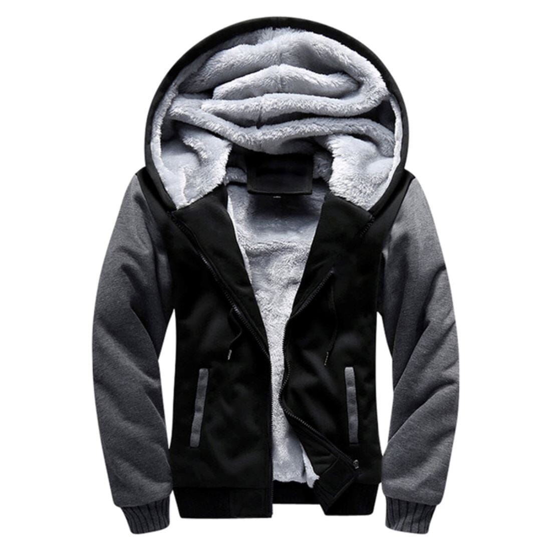 Jaqueta Masculina de Inverno com Fleece Cinza