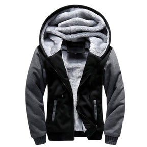 Jaqueta Masculina de Inverno com Fleece Cinza