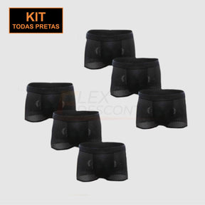 Kit Cuecas Premium de Elastano Respiravel - Pague 3, Leve 6 (últimas unidades) P